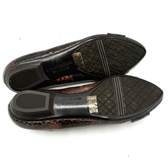 Naturalizer Patricia, Brown Print Women's Shoes Size 7-1/2M With Box - Picture 8 of 9